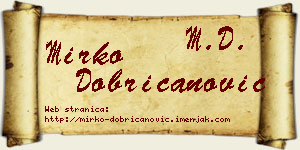 Mirko Dobricanović vizit kartica